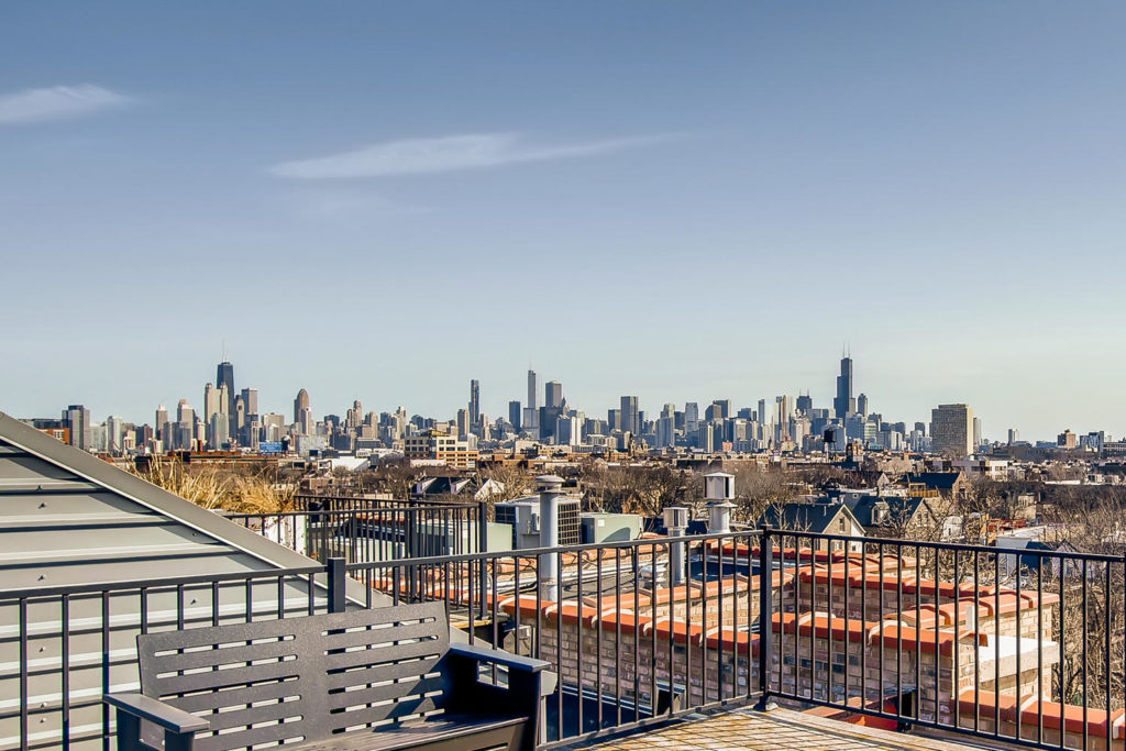 View of Chicago skyline