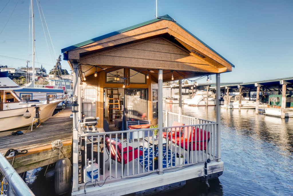 Deck of houseboat