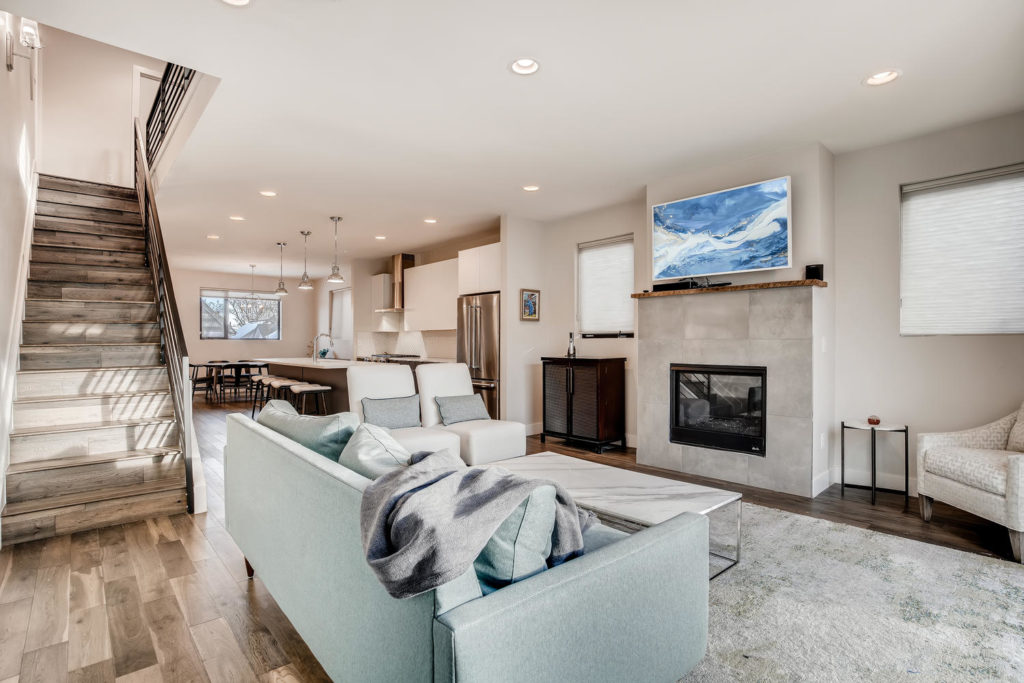 Living room in home