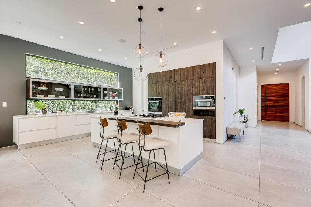 Kitchen with hidden appliances