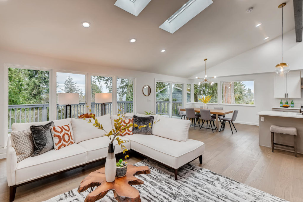 Living room with natural light