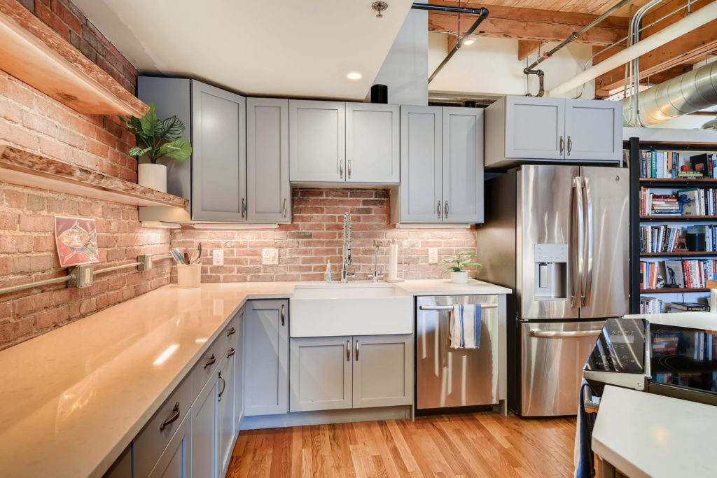 industrial kitchen in loft
