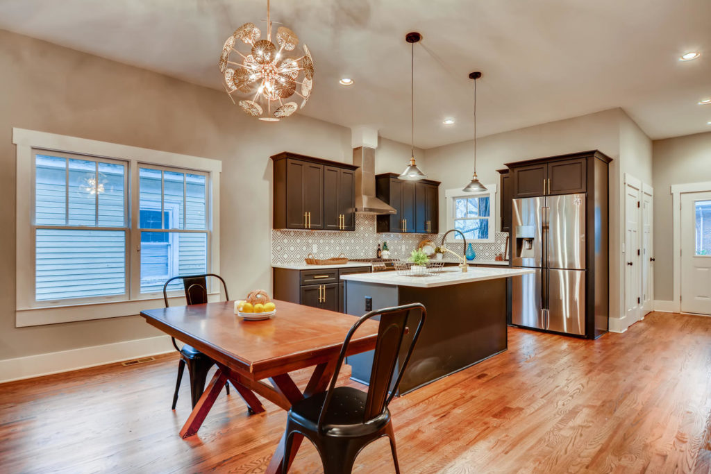 Atlanta kitchen with kitchen table and fun pendant light