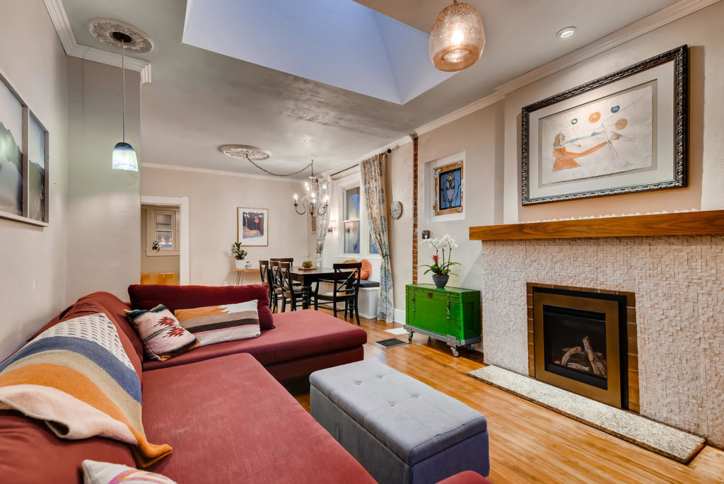 Living room in Denver bungalow