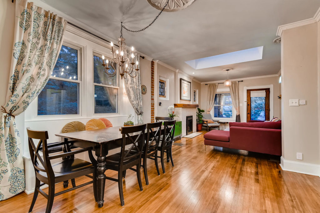 Dining room in Denver bungalow