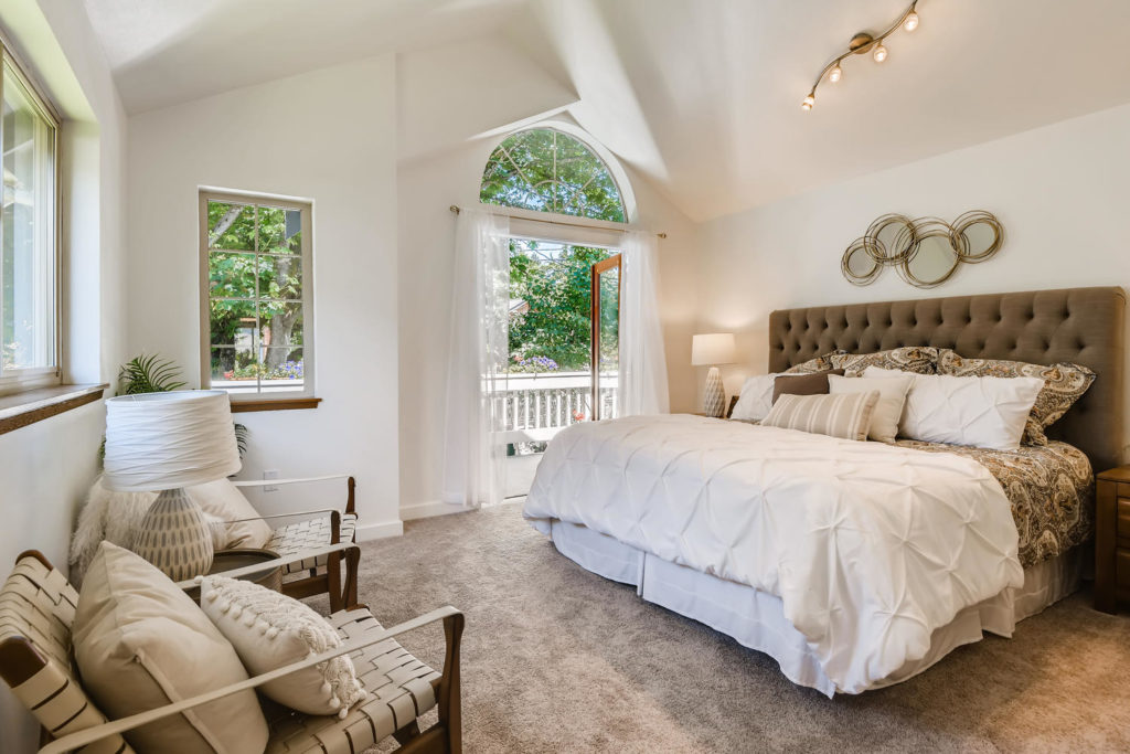 Bedroom with windows