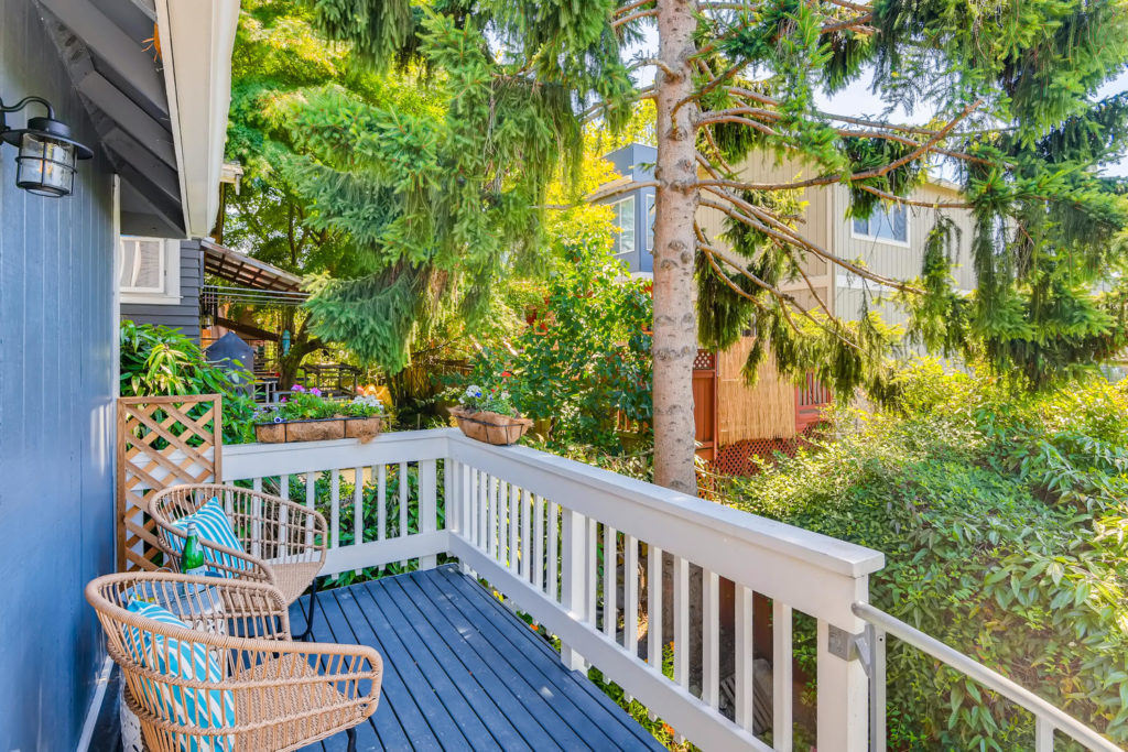 Back patio in Seattle home