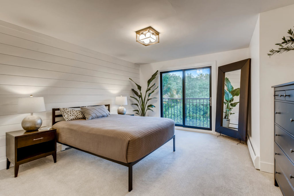 modern luxury bedroom condo - real estate image