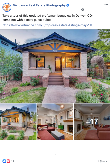 real estate photography social media post