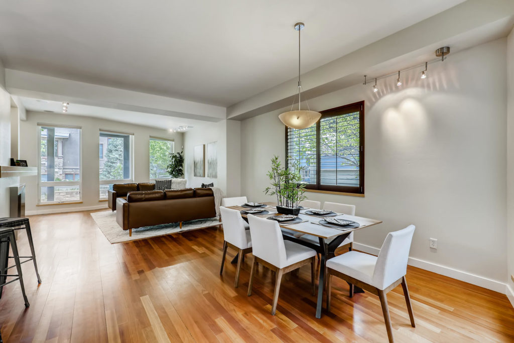 real estate photography - dining room in boulder