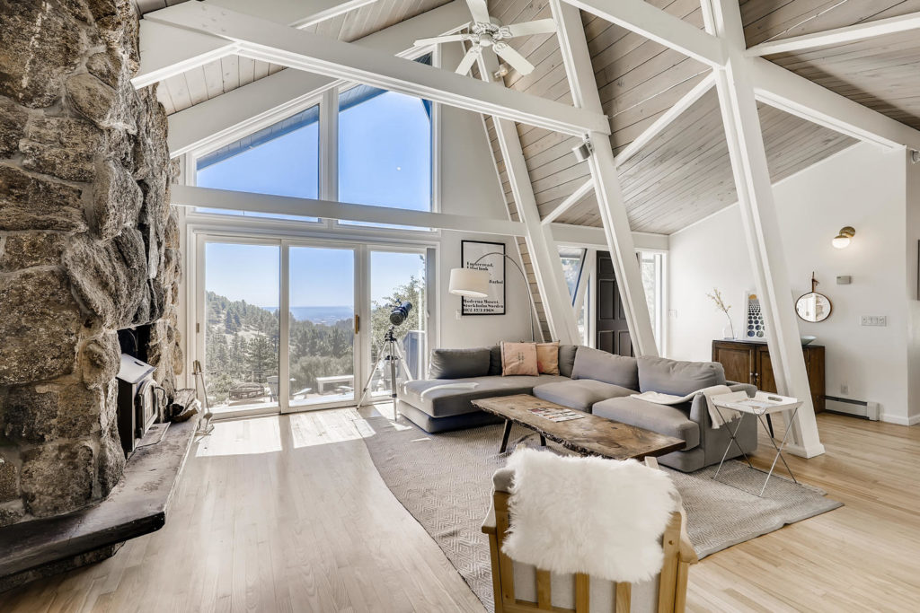 real estate photography - boulder living room mid-century modern