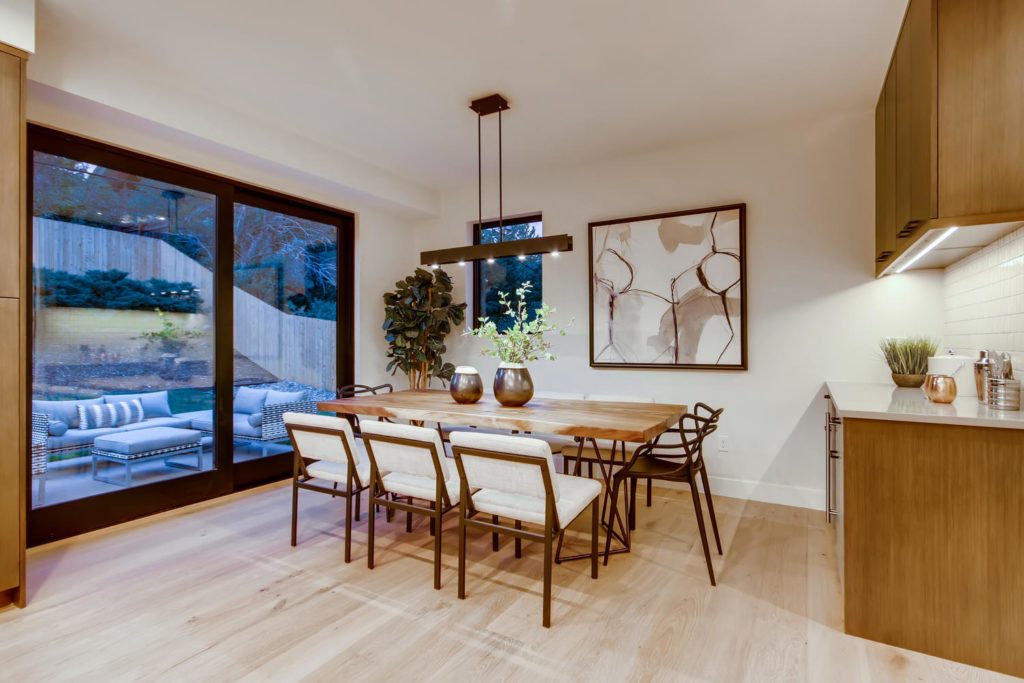 real estate photography - dining room in boulder