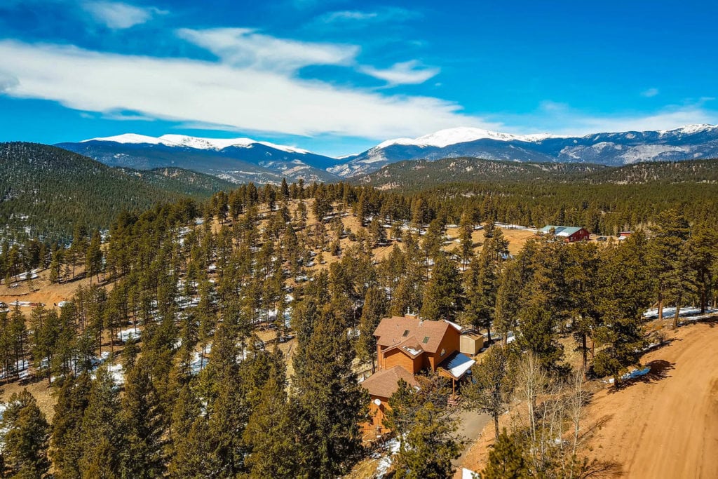 Aerial image of Colorado landscape