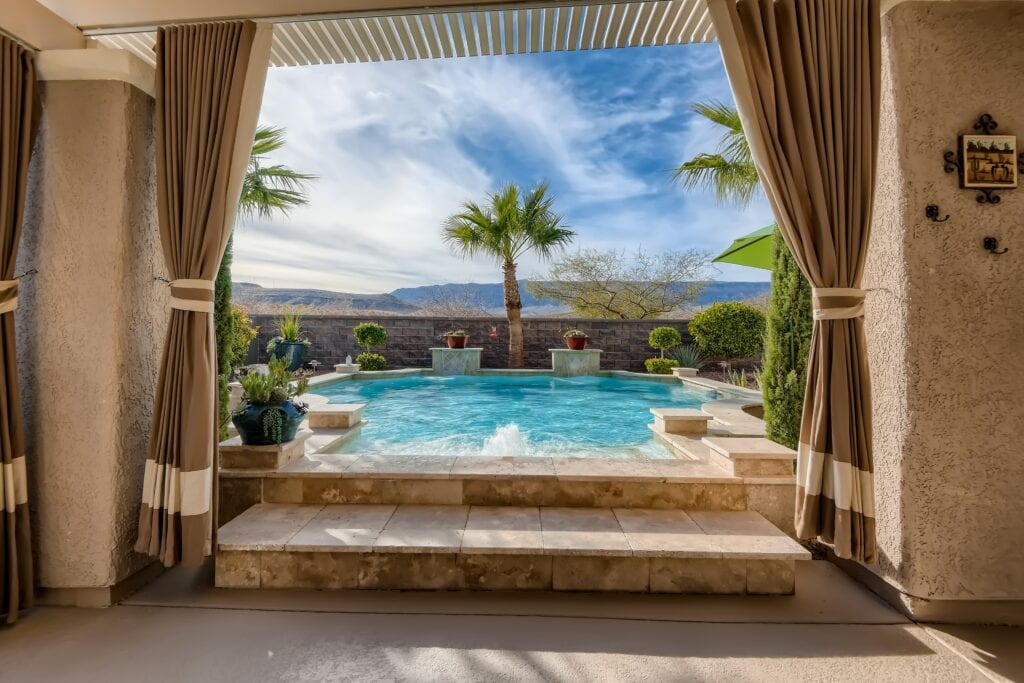 View of a pool in Las Vegas