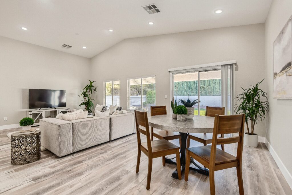 Plank wood flooring in a Las Vegas home