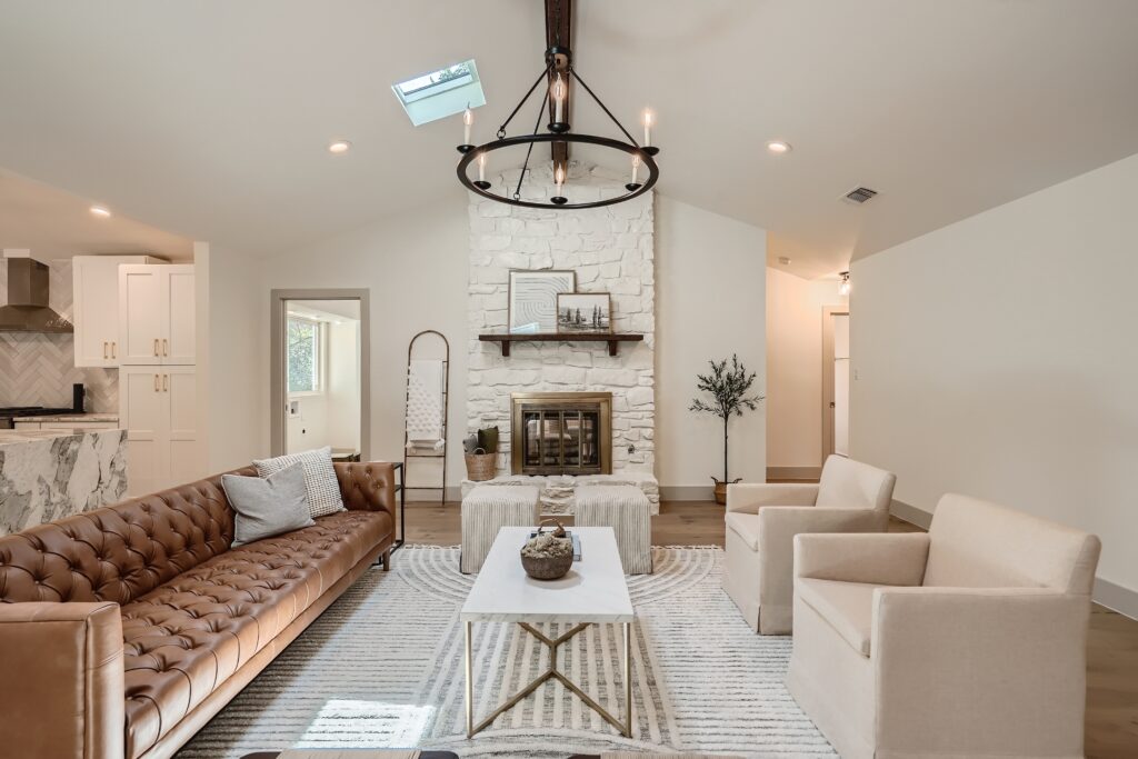 Even a room without a significant light source can look light and bright.